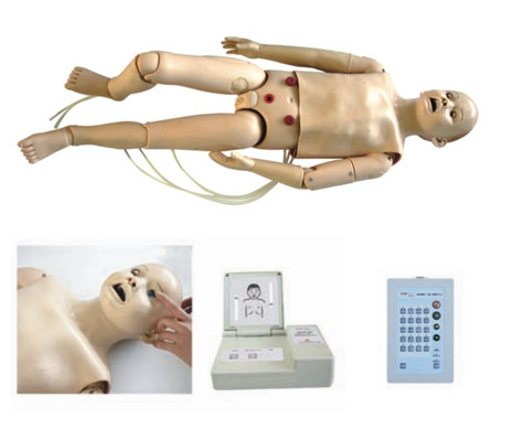Manichino pediatrico multifunzionale di simulazione con la cannula della trachea per la formazione degli ospedali