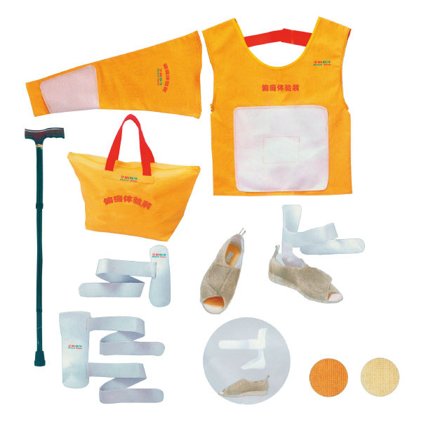 Vestito di simulazione di professione d'infermiera di emiparesi con l'indennità ed il materiale ambientale