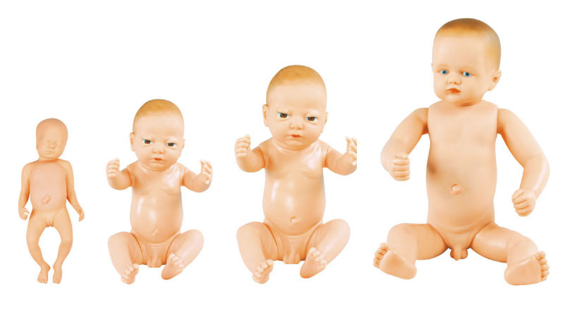 Manichino pediatrico di simulazione delle bambole del neonato con cordone ombelicale, simulazione infantile